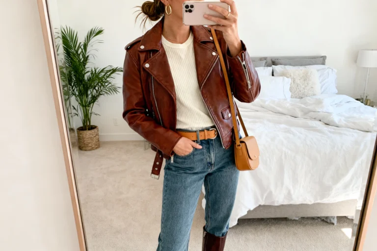 Viral Brown Leather Jacket Ootd Ideas for Instagram That Turn Heads Fast